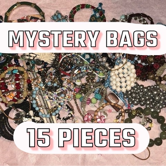 Mystery jewelry lot of 15 silver and gold READ DESCRIPTION - Picture 1 of 3